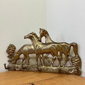 Brass Equestrian Horses Wall Mounted Key Holder Hooks